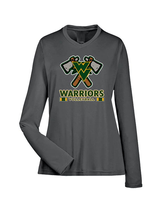 Waubonsie Valley HS Boys Volleyball Stacked - Womens Performance Longsleeve