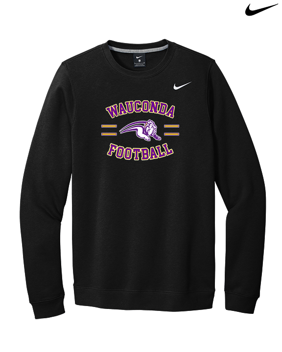 Wauconda HS Football Curve - Mens Nike Crewneck