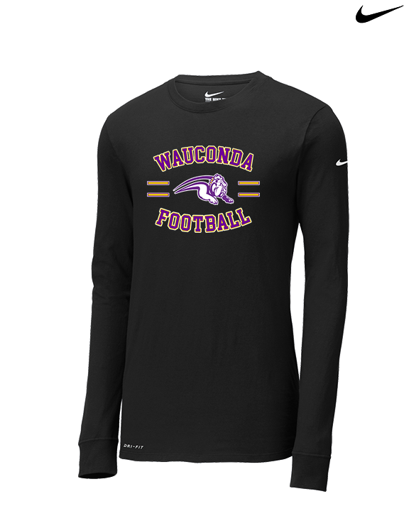 Wauconda HS Football Curve - Mens Nike Longsleeve