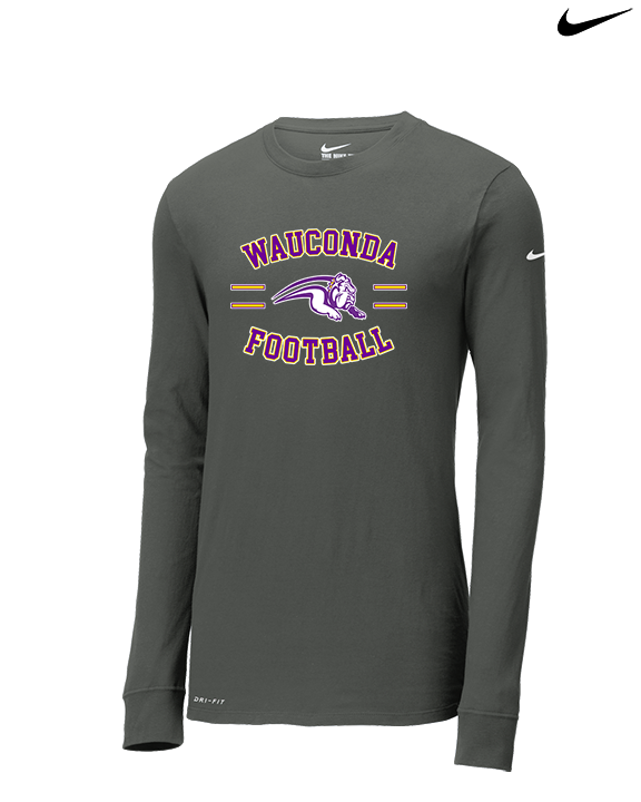 Wauconda HS Football Curve - Mens Nike Longsleeve