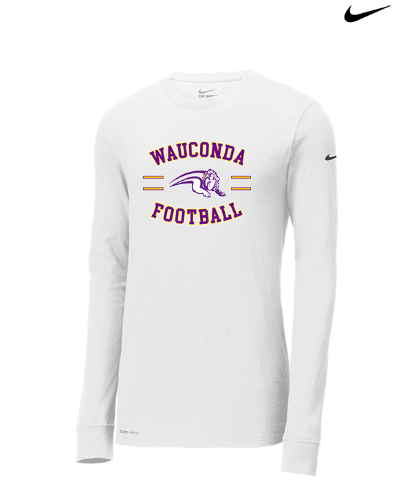 Wauconda HS Football Curve - Mens Nike Longsleeve