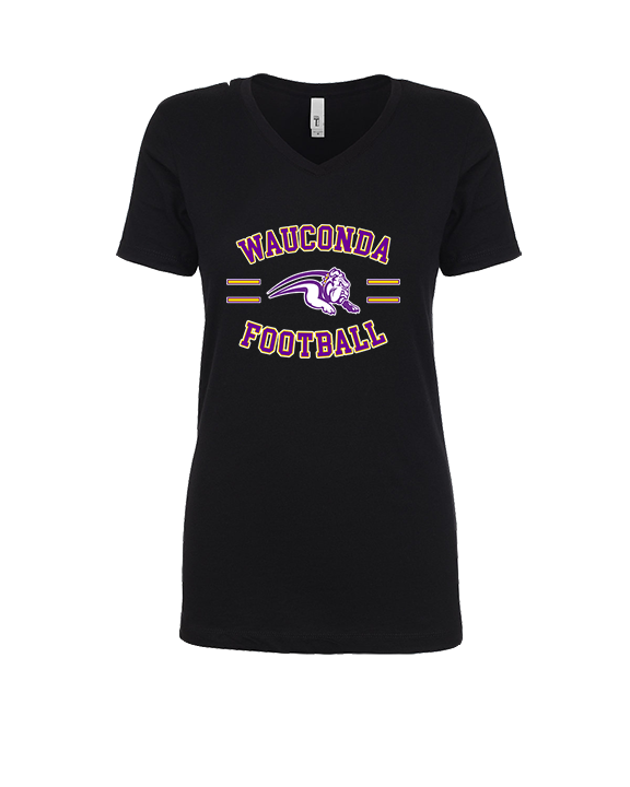 Wauconda HS Football Curve - Womens Vneck