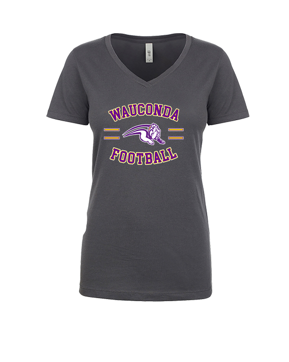 Wauconda HS Football Curve - Womens Vneck