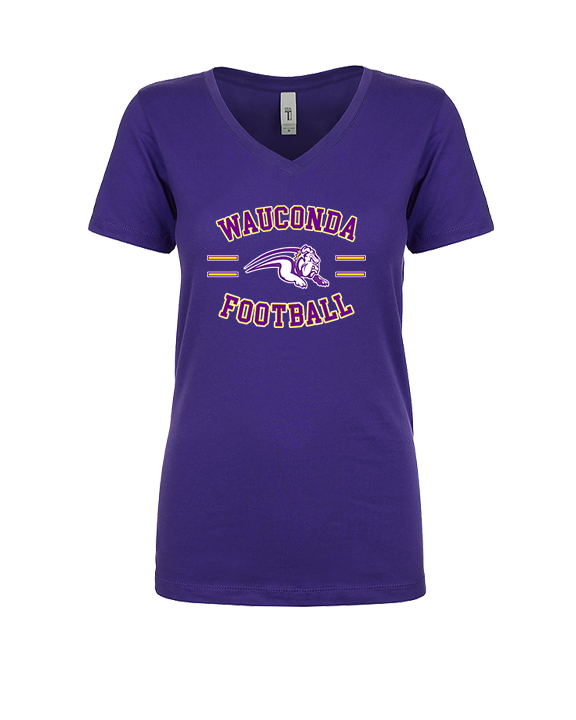 Wauconda HS Football Curve - Womens Vneck