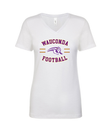 Wauconda HS Football Curve - Womens Vneck