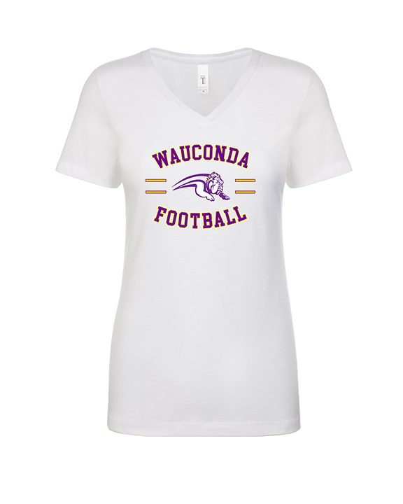 Wauconda HS Football Curve - Womens Vneck