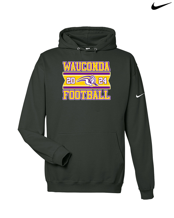 Wauconda HS Football Stamp - Nike Club Fleece Hoodie