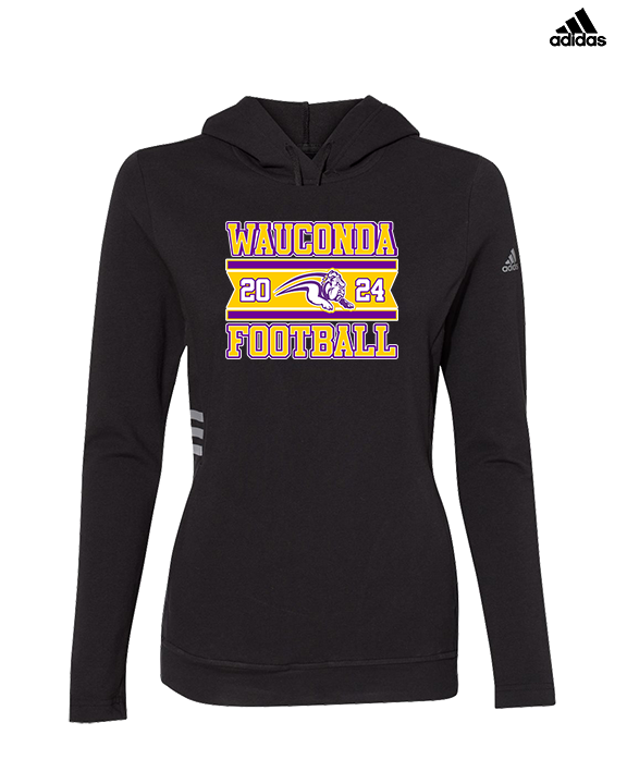 Wauconda HS Football Stamp - Womens Adidas Hoodie