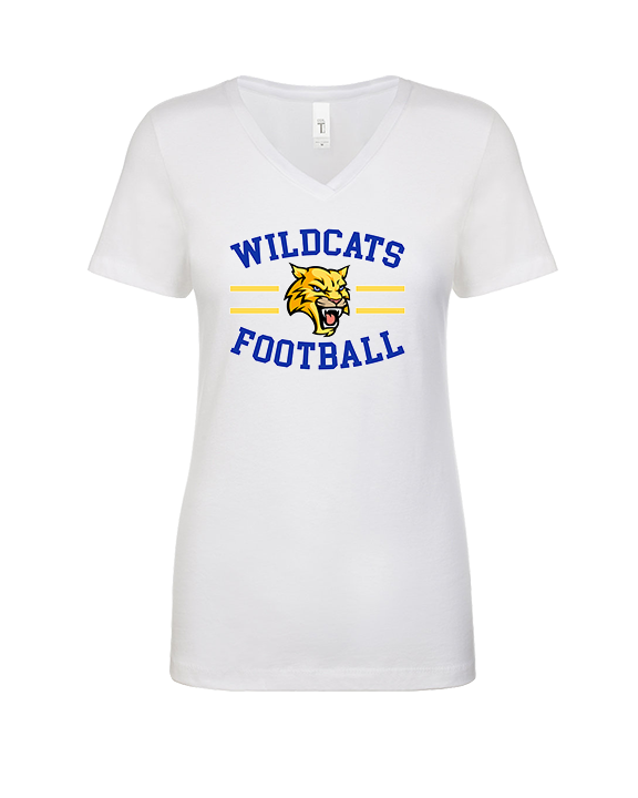 Will C Wood HS Football Curve - Womens Vneck