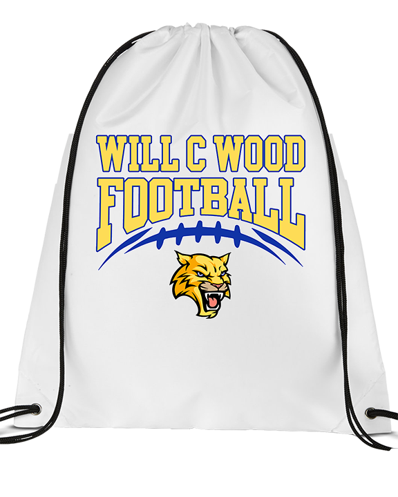 Will C Wood HS Football Football - Drawstring Bag