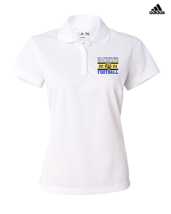 Will C Wood HS Football Stamp - Adidas Womens Polo