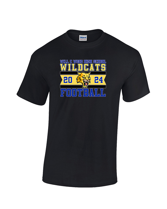 Will C Wood HS Football Stamp - Cotton T-Shirt