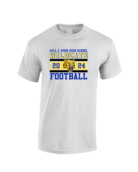 Will C Wood HS Football Stamp - Cotton T-Shirt