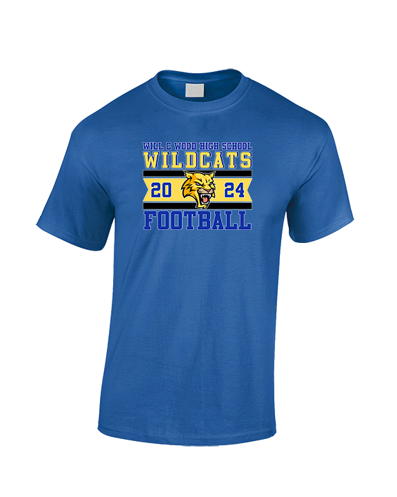 Will C Wood HS Football Stamp - Cotton T-Shirt