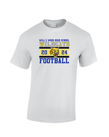 Will C Wood HS Football Stamp - Cotton T-Shirt