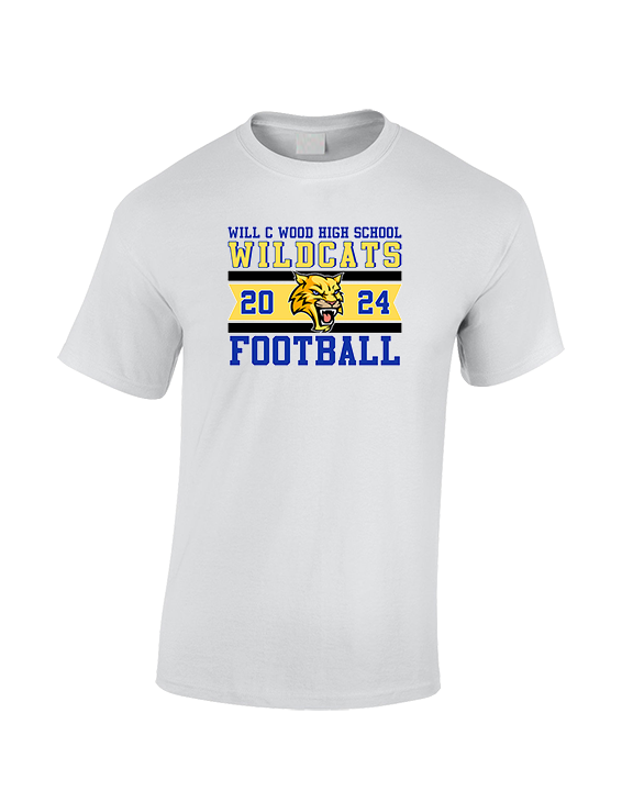 Will C Wood HS Football Stamp - Cotton T-Shirt