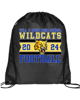 Will C Wood HS Football Stamp - Drawstring Bag