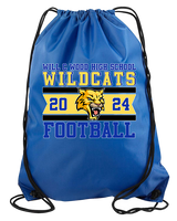 Will C Wood HS Football Stamp - Drawstring Bag