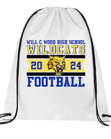 Will C Wood HS Football Stamp - Drawstring Bag