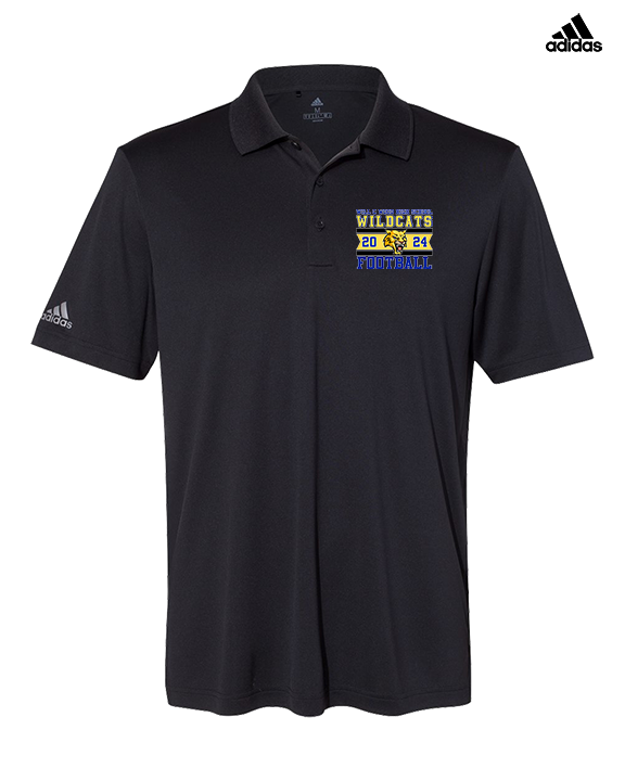 Will C Wood HS Football Stamp - Mens Adidas Polo