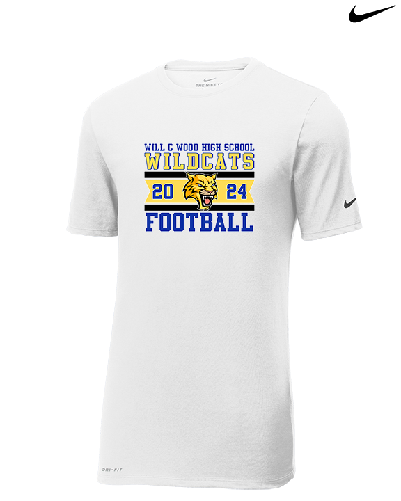Will C Wood HS Football Stamp - Mens Nike Cotton Poly Tee