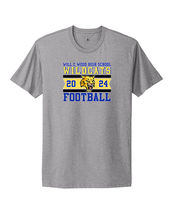 Will C Wood HS Football Stamp - Mens Select Cotton T-Shirt