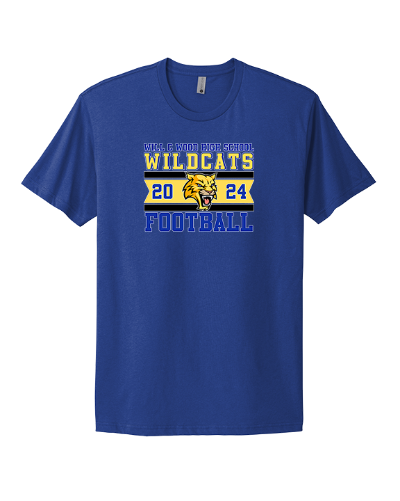 Will C Wood HS Football Stamp - Mens Select Cotton T-Shirt