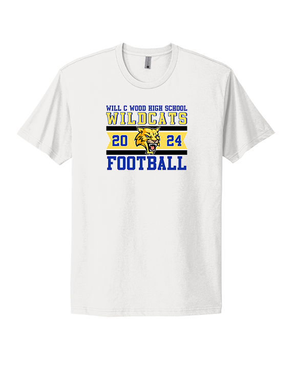 Will C Wood HS Football Stamp - Mens Select Cotton T-Shirt