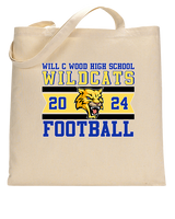 Will C Wood HS Football Stamp - Tote