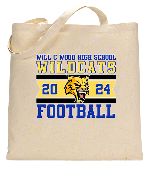 Will C Wood HS Football Stamp - Tote