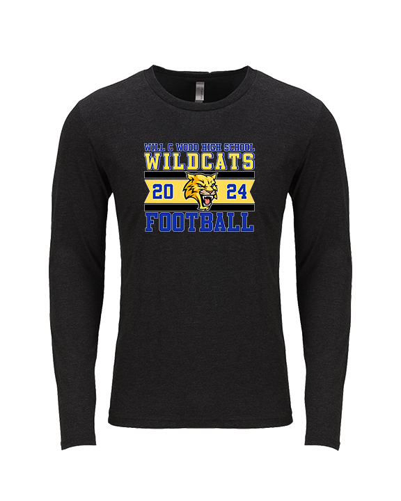 Will C Wood HS Football Stamp - Tri-Blend Long Sleeve