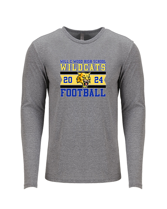 Will C Wood HS Football Stamp - Tri-Blend Long Sleeve