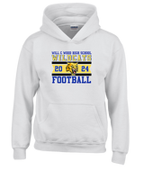 Will C Wood HS Football Stamp - Unisex Hoodie