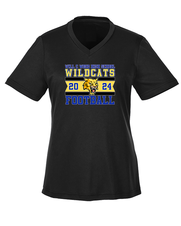 Will C Wood HS Football Stamp - Womens Performance Shirt