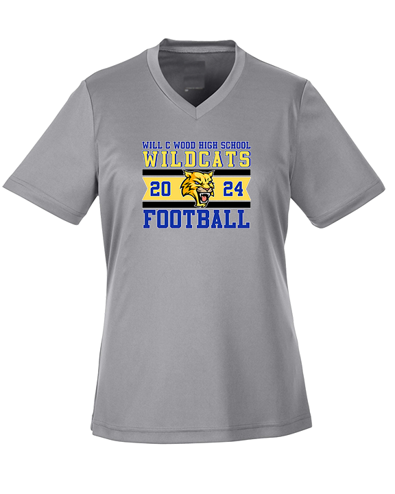 Will C Wood HS Football Stamp - Womens Performance Shirt