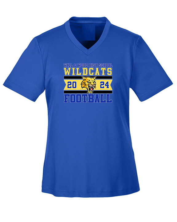 Will C Wood HS Football Stamp - Womens Performance Shirt