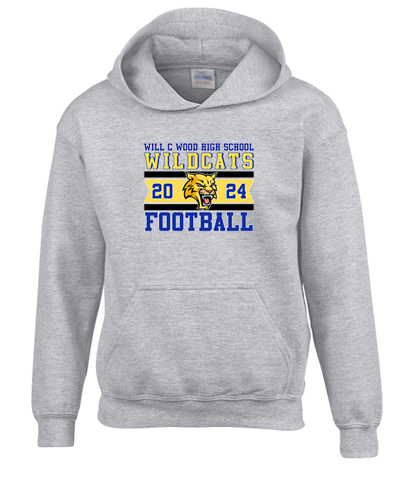 Will C Wood HS Football Stamp - Youth Hoodie