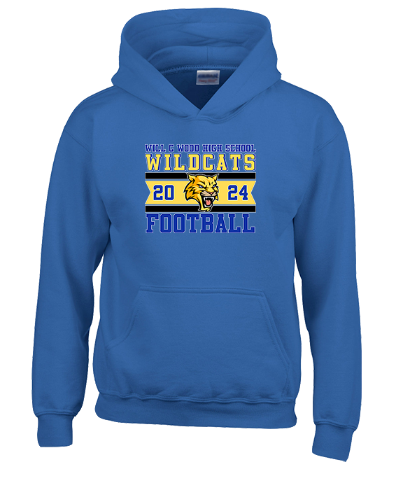 Will C Wood HS Football Stamp - Youth Hoodie