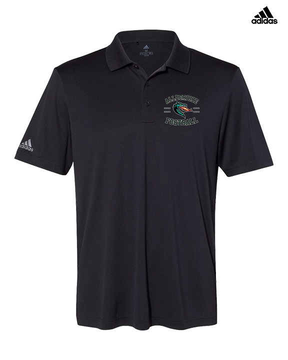 Allderdice HS Football Curve - Mens Adidas Polo