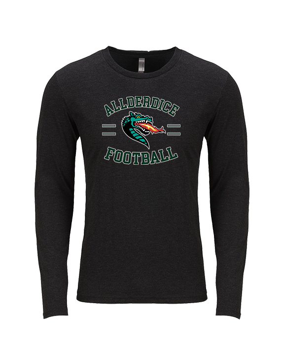 Allderdice HS Football Curve - Tri-Blend Long Sleeve