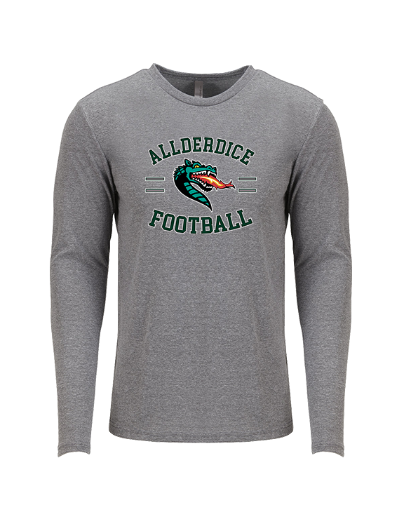 Allderdice HS Football Curve - Tri-Blend Long Sleeve