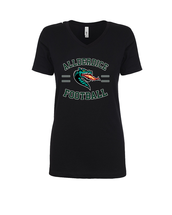 Allderdice HS Football Curve - Womens Vneck