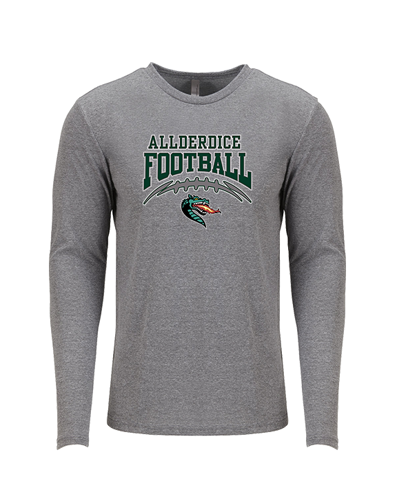 Allderdice HS Football School Football - Tri-Blend Long Sleeve