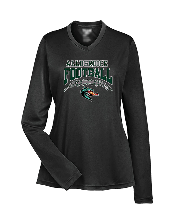 Allderdice HS Football School Football - Womens Performance Longsleeve