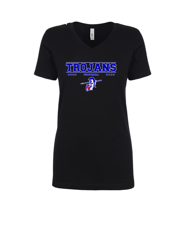 Andover HS  Football Border - Womens V-Neck