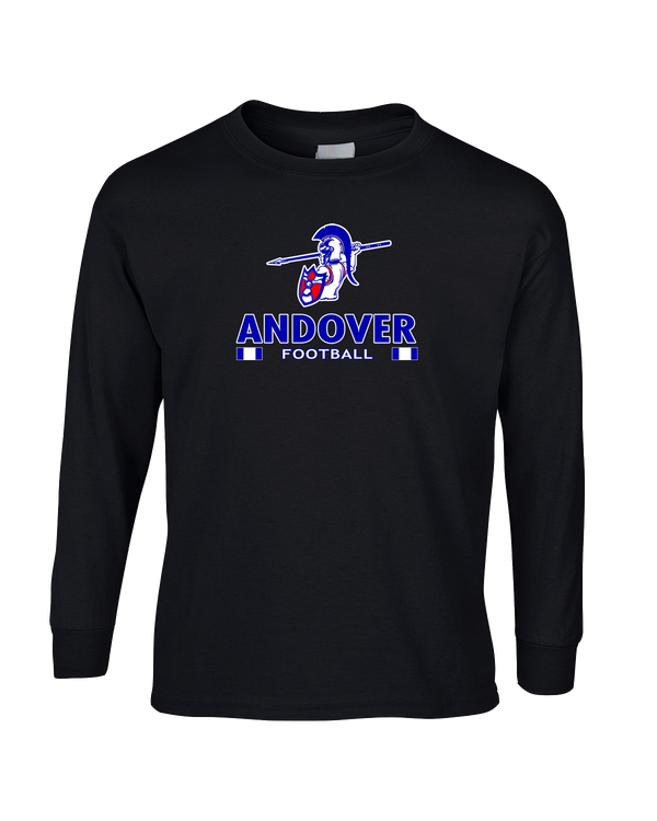 Andover HS  Football Stacked - Mens Basic Cotton Long Sleeve