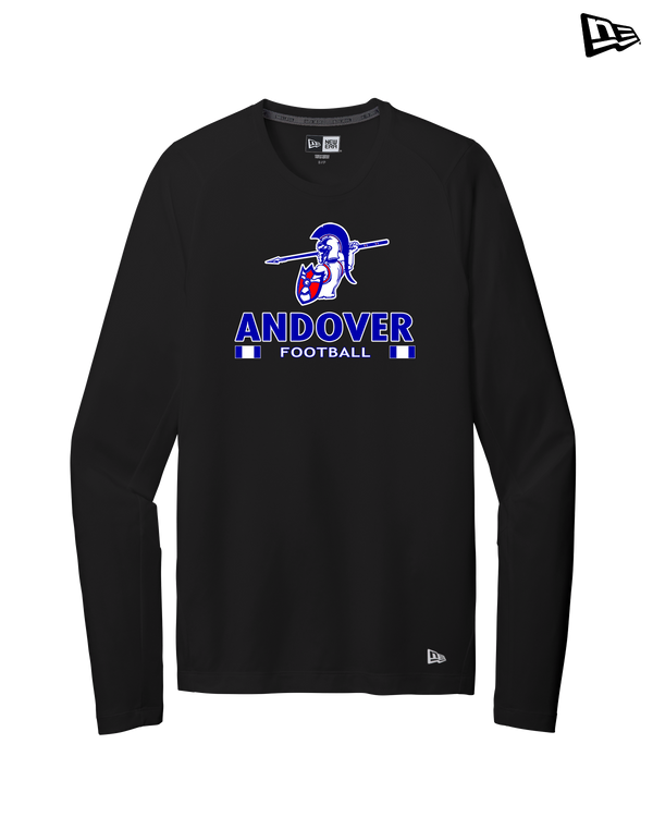 Andover HS  Football Stacked - New Era Long Sleeve Crew