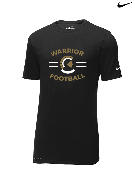 Army & Navy Academy Football Curve - Mens Nike Cotton Poly Tee