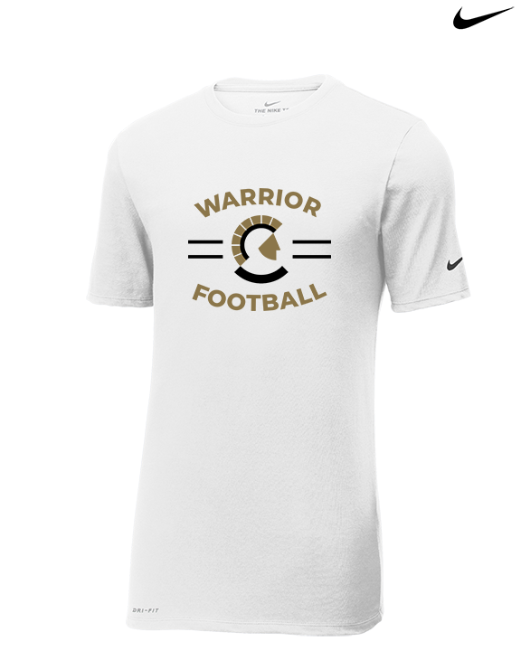 Army & Navy Academy Football Curve - Mens Nike Cotton Poly Tee