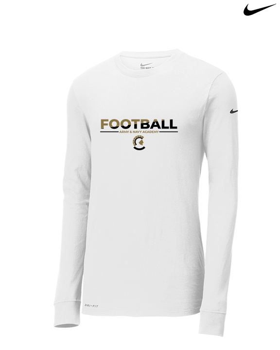 Army & Navy Academy Football Cut - Mens Nike Longsleeve